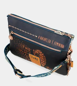 Anekke Nature Pachamama Navy Blue Crossbody Bag With 2 Compartments Best Sale