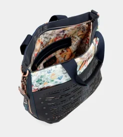 Anekke Nature Pachamama Navy Blue Tote Bag With Shoulder Strap Fashion