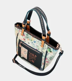 Anekke Nature Pachamama Navy Blue Printed Tote Bag Cheap