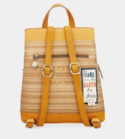 Anekke Nature Pachamama Ochre Backpack With 3 Compartments Hot