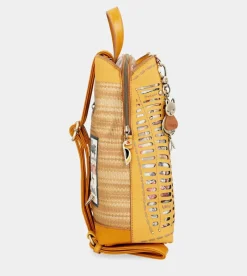 Anekke Nature Pachamama Ochre Backpack With 3 Compartments Hot