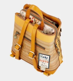 Anekke Nature Pachamama Ochre Backpack With 3 Compartments Hot