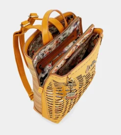 Anekke Nature Pachamama Ochre Backpack With 3 Compartments Hot