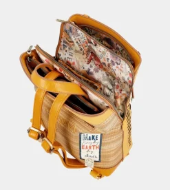 Anekke Nature Pachamama Ochre Backpack With 3 Compartments Hot