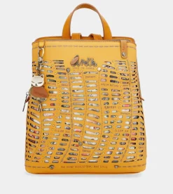Anekke Nature Pachamama Ochre Backpack With 3 Compartments Hot