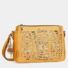 Anekke Nature Pachamama Ochre Crossbody Bag With 3 Compartments Best Sale