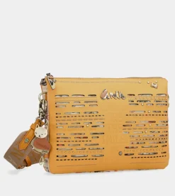 Anekke Nature Pachamama Ochre Crossbody Bag With Two Compartments Online