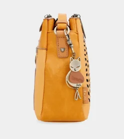 Anekke Nature Pachamama Ochre Crossbody Bag With 3 Compartments Best Sale