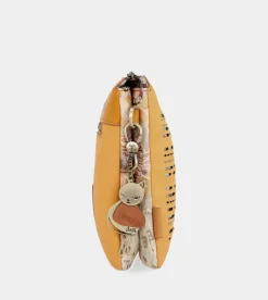 Anekke Nature Pachamama Ochre Crossbody Bag With Two Compartments Online