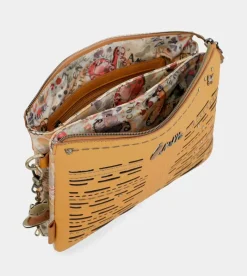 Anekke Nature Pachamama Ochre Crossbody Bag With Two Compartments Online