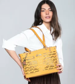 Anekke Nature Pachamama Ochre Large Tote Bag Sale