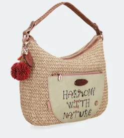 Anekke Nature Raffia Hobo Bag Clearance