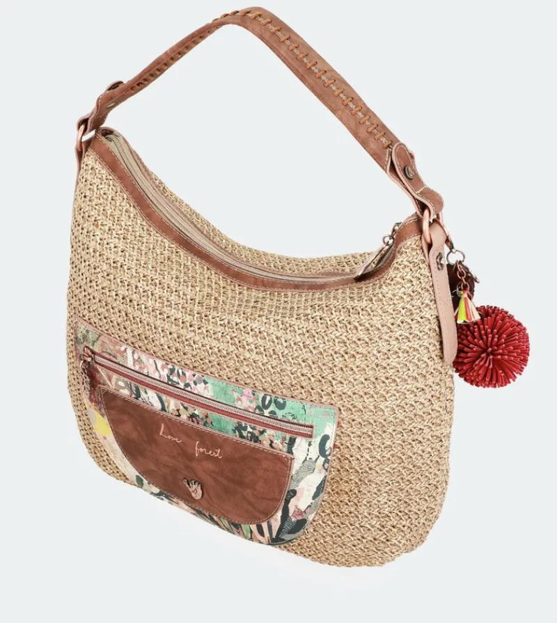 Anekke Nature Raffia Hobo Bag Clearance