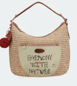Anekke Nature Raffia Hobo Bag Clearance