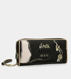 Anekke Nature Shodo Large Black Rfid Wallet Clearance