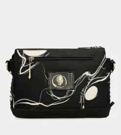 Anekke Nature Shodo Black 3 Compartment Shoulder Bag Hot