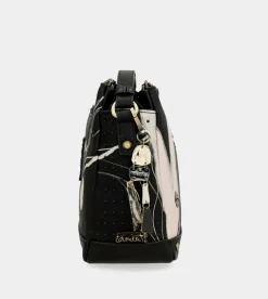Anekke Nature Shodo Black 3 Compartment Shoulder Bag Hot