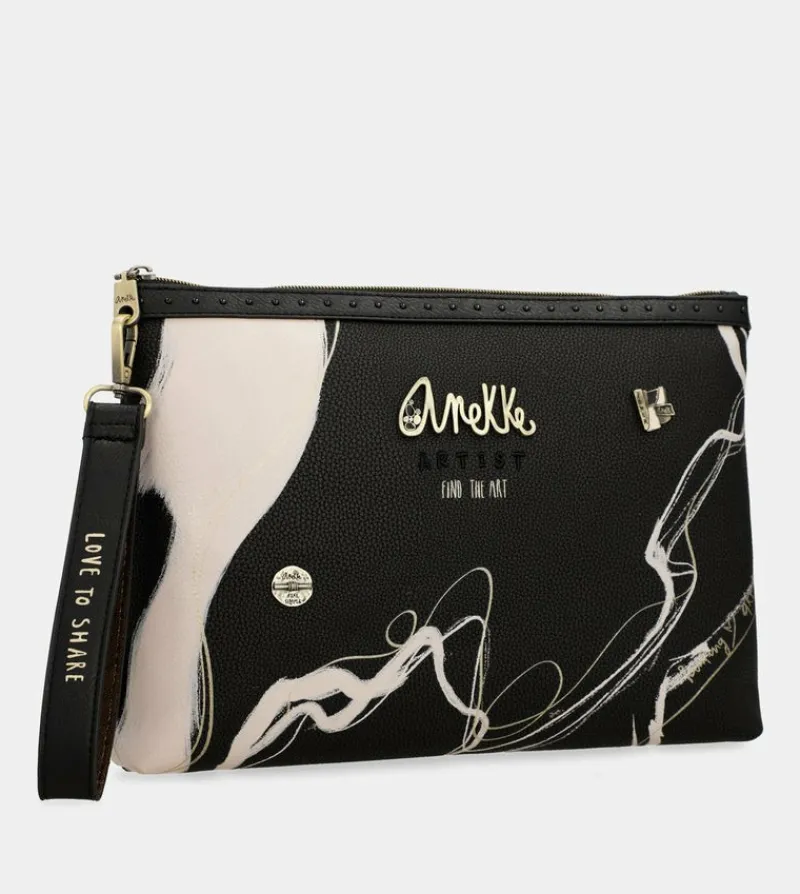 Anekke Nature Shodo Black Clutch Bag Cheap