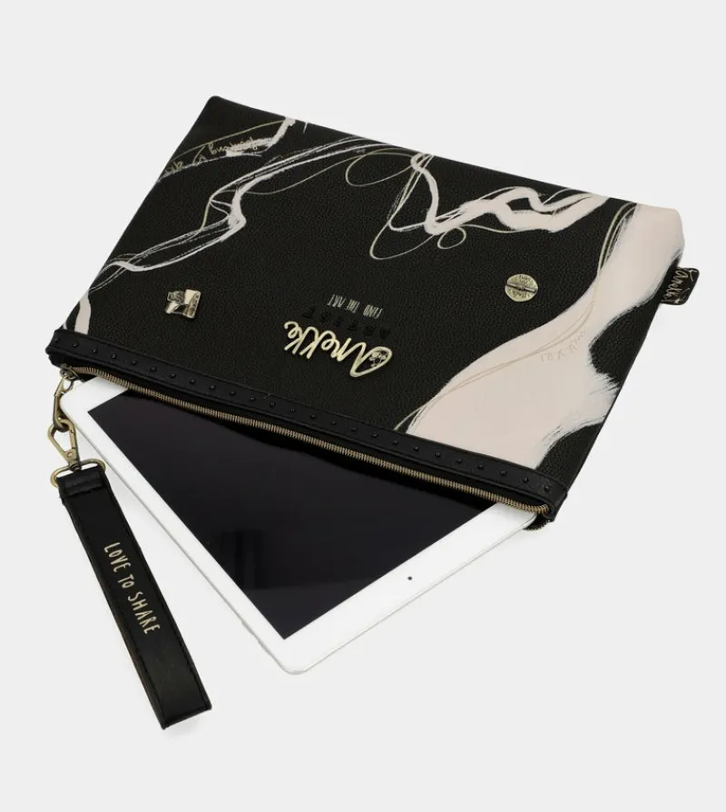 Anekke Nature Shodo Black Clutch Bag Cheap
