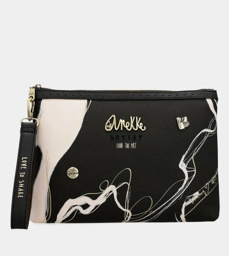 Anekke Nature Shodo Black Clutch Bag Cheap