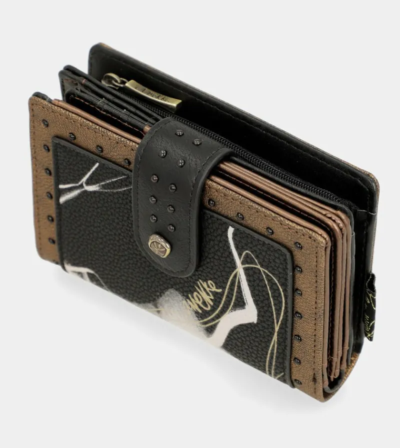 Anekke Nature Shodo Black Flexible Rfid Wallet Online