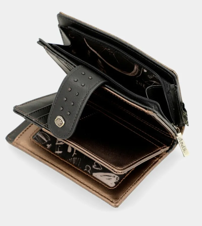 Anekke Nature Shodo Black Flexible Rfid Wallet Online