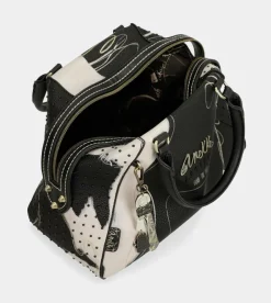 Anekke Nature Shodo Black 2-Handle Shoulder Bag Fashion