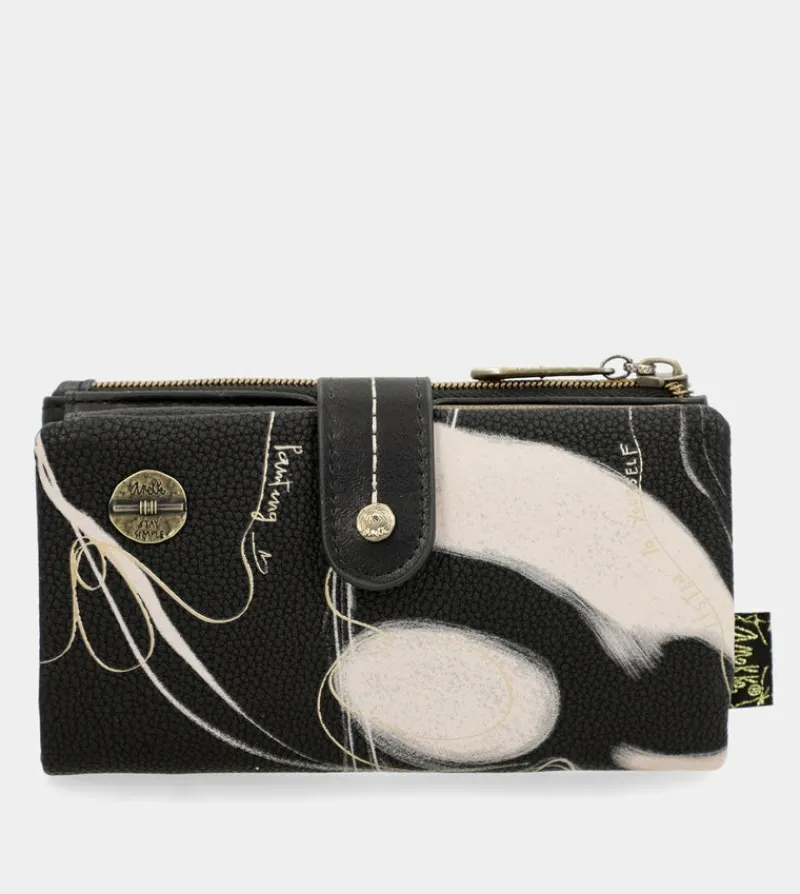 Anekke Nature Shodo Black Rfid Flexi Wallet Black Sale
