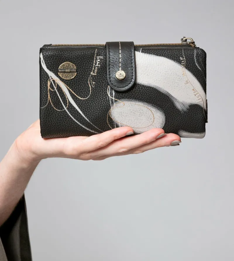 Anekke Nature Shodo Black Rfid Flexi Wallet Black Sale