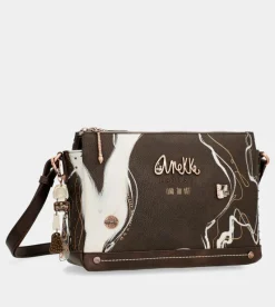 Anekke Nature Shodo Brown 3 Compartment Messenger Bag Brown Best