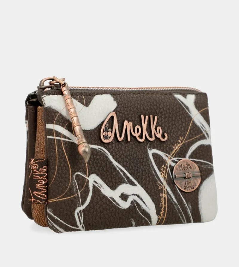Anekke Nature Shodo Brown 3 Compartment Purse Flash Sale