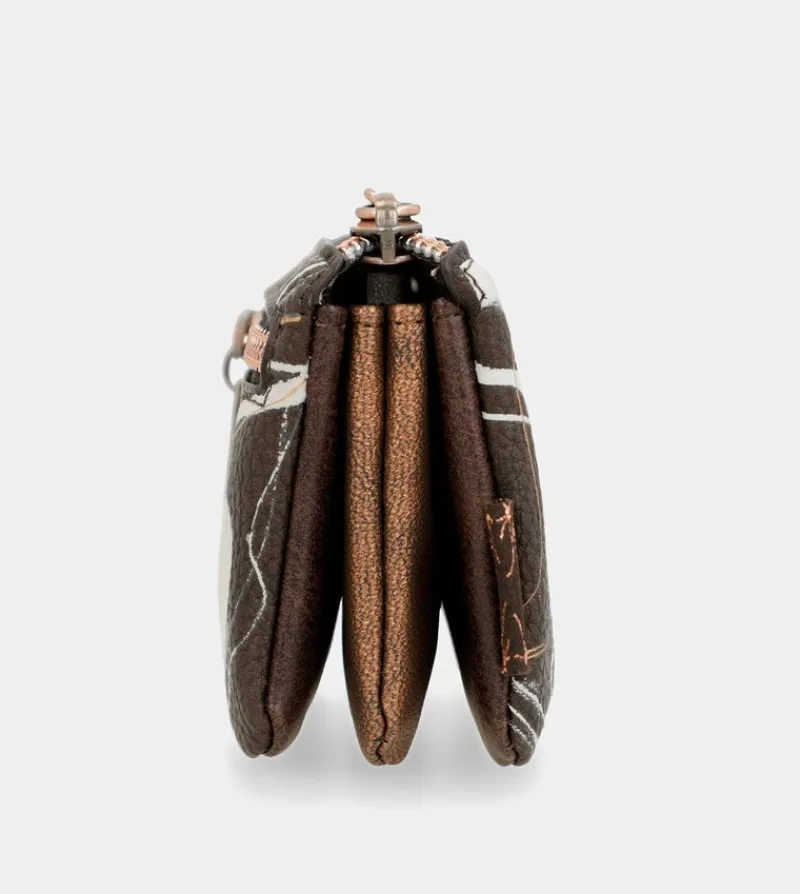 Anekke Nature Shodo Brown 3 Compartment Purse Flash Sale
