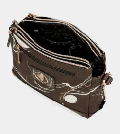 Anekke Nature Shodo Brown 3 Compartment Messenger Bag Brown Best