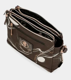 Anekke Nature Shodo Brown 3 Compartment Messenger Bag Brown Best