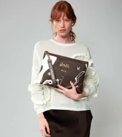 Anekke Nature Shodo Brown Clutch Bag Clearance