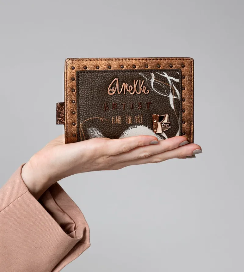 Anekke Nature Shodo Brown Flexible Rfid Wallet Outlet