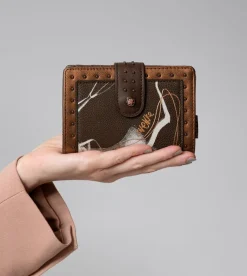 Anekke Nature Shodo Brown Flexible Rfid Wallet Outlet