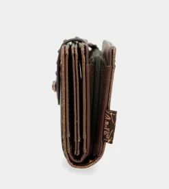 Anekke Nature Shodo Brown Flexible Rfid Wallet Outlet