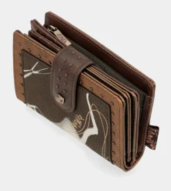 Anekke Nature Shodo Brown Flexible Rfid Wallet Outlet