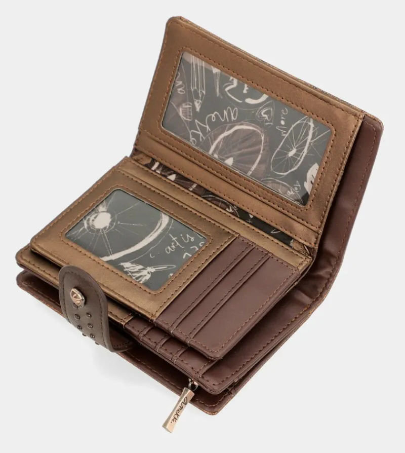 Anekke Nature Shodo Brown Flexible Rfid Wallet Outlet