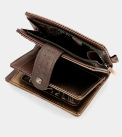 Anekke Nature Shodo Brown Flexible Rfid Wallet Outlet