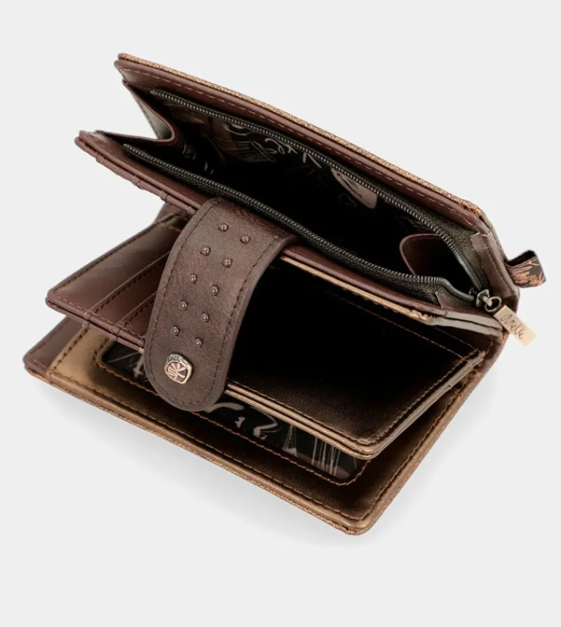 Anekke Nature Shodo Brown Flexible Rfid Wallet Outlet