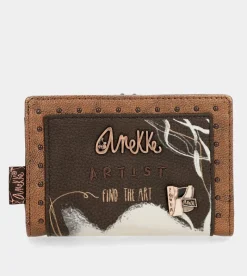 Anekke Nature Shodo Brown Flexible Rfid Wallet Outlet