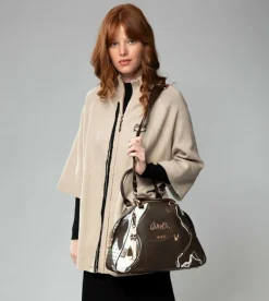 Anekke Nature Shodo Brown 2-Handle Shoulder Bag Flash Sale