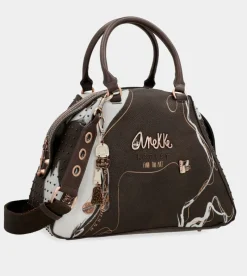 Anekke Nature Shodo Brown 2-Handle Shoulder Bag Flash Sale