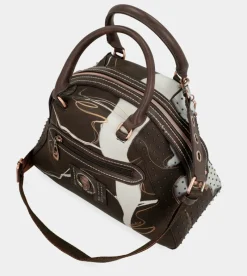 Anekke Nature Shodo Brown 2-Handle Shoulder Bag Flash Sale