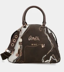 Anekke Nature Shodo Brown 2-Handle Shoulder Bag Flash Sale