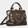 Anekke Nature Shodo Brown Mouthpiece Handbag Shop