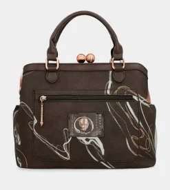 Anekke Nature Shodo Brown Mouthpiece Handbag Shop