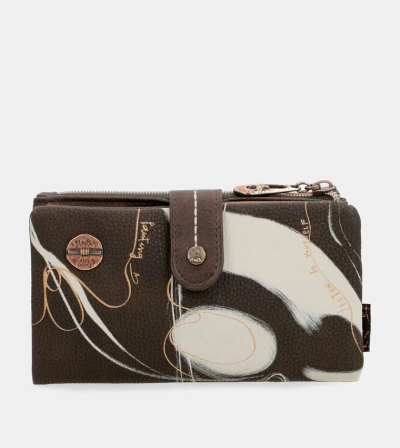 Anekke Nature Shodo Brown Rfid Flexi Wallet Brown Discount